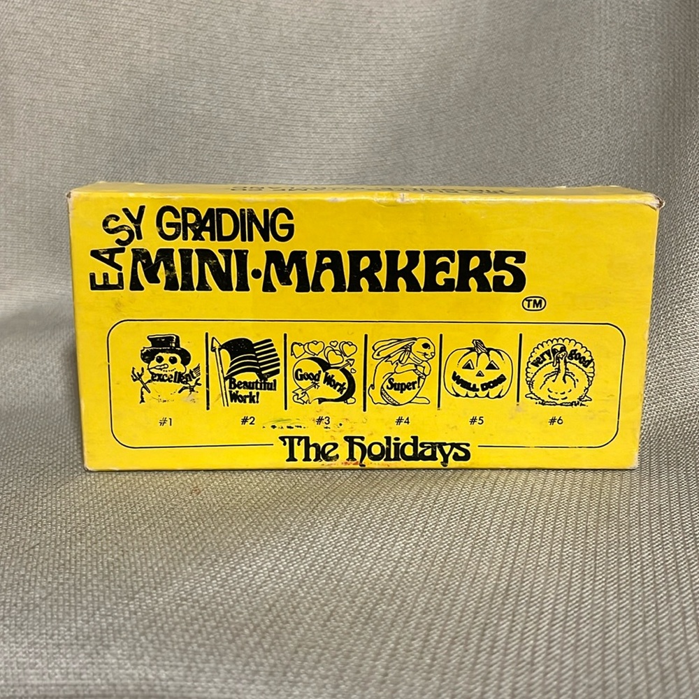 Vintage Set Teachers Grading Holidays Grading Stamps